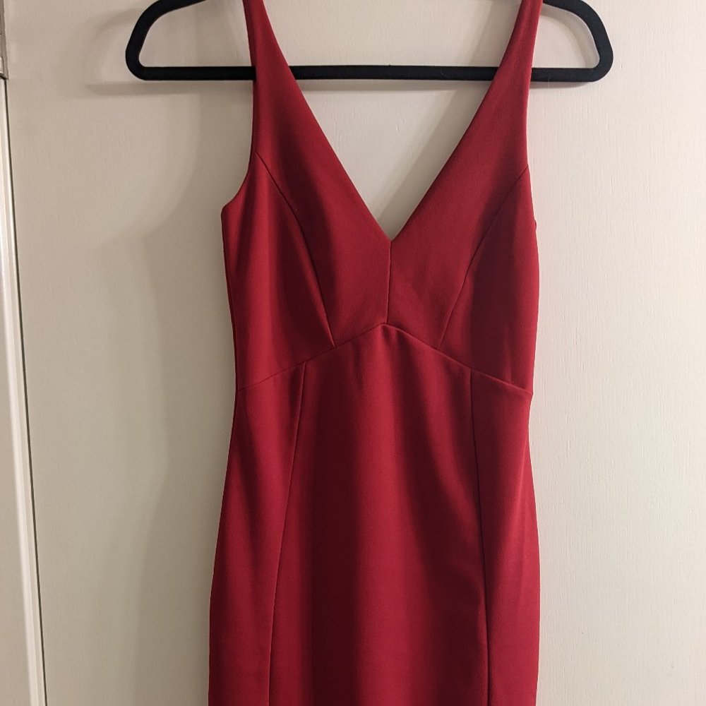 Lulu's Red Bodycon Midi Dress XS